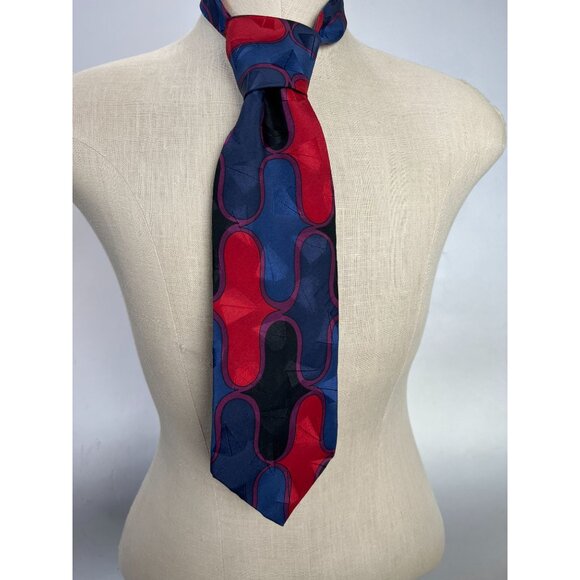 Vintage Halston III Silk Tie Abstract Pattern Vintage - Picture 11 of 16